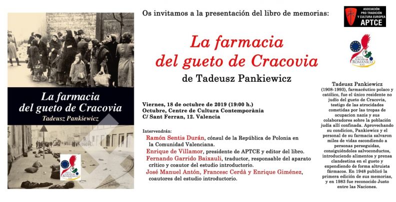Prezentacja książki La farmacia del gueto de Cracovia  Tadeusza Pankiewicza